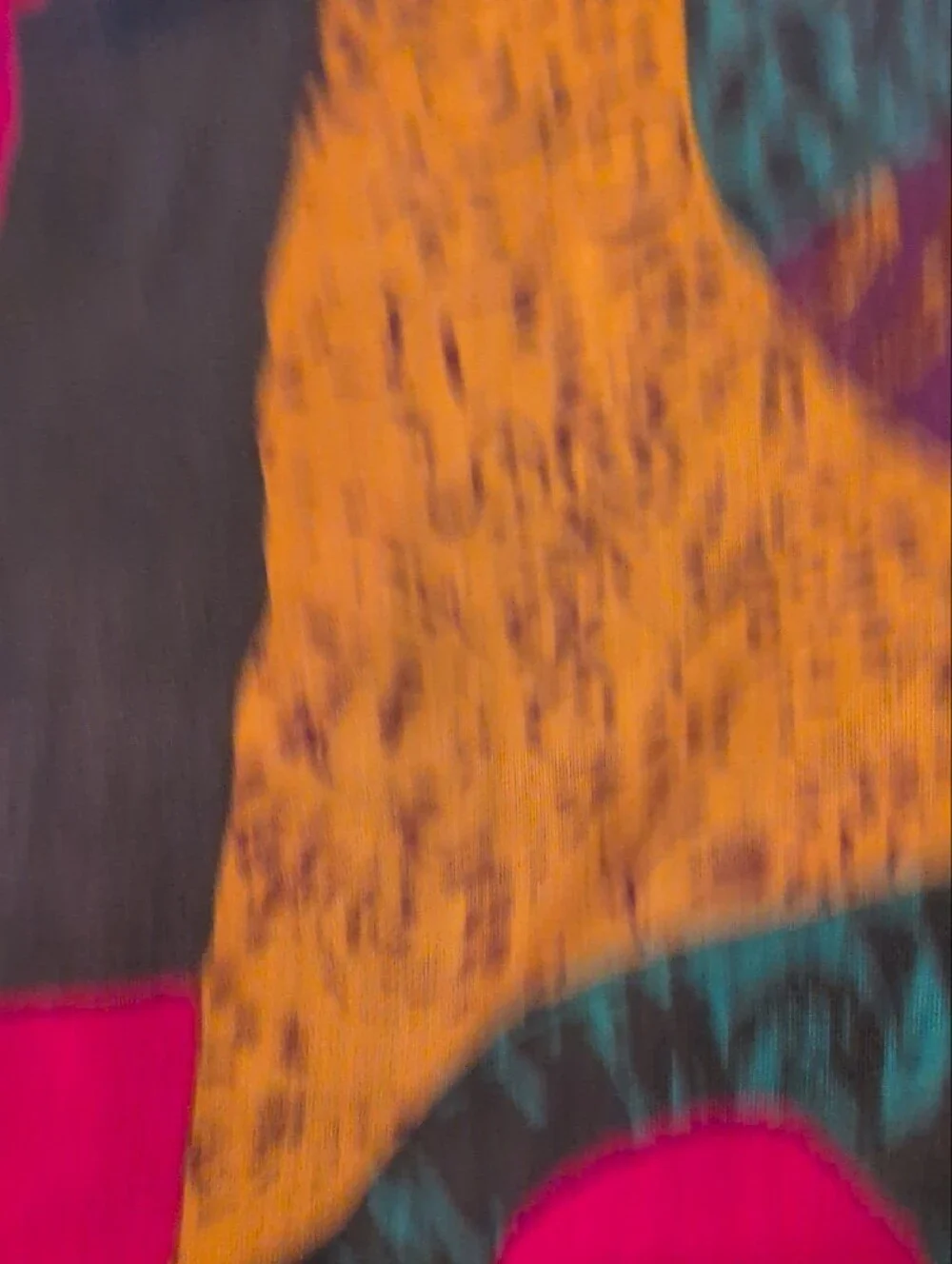 Ginnie Jo Hansen Inc.Vibrant Geometric Print Wool Scarf